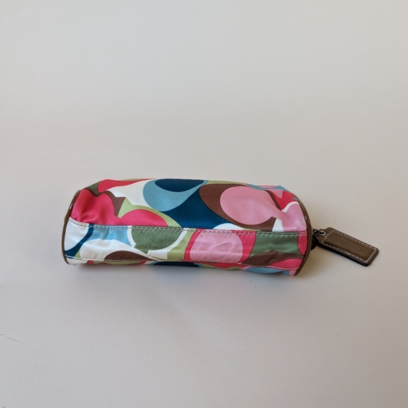 Coach Cosmetic Satin Pouch Multicolor Scarf Print - Picture 5 of 12
